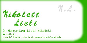 nikolett lieli business card